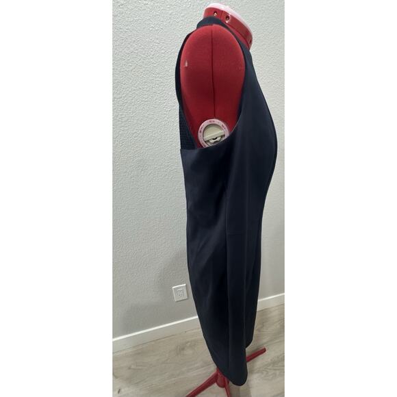 Sleeveless Navy Dress Modern Style Sheath Career Casual Versatile - Picture 3 of 8